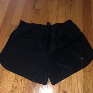 Black running shorts